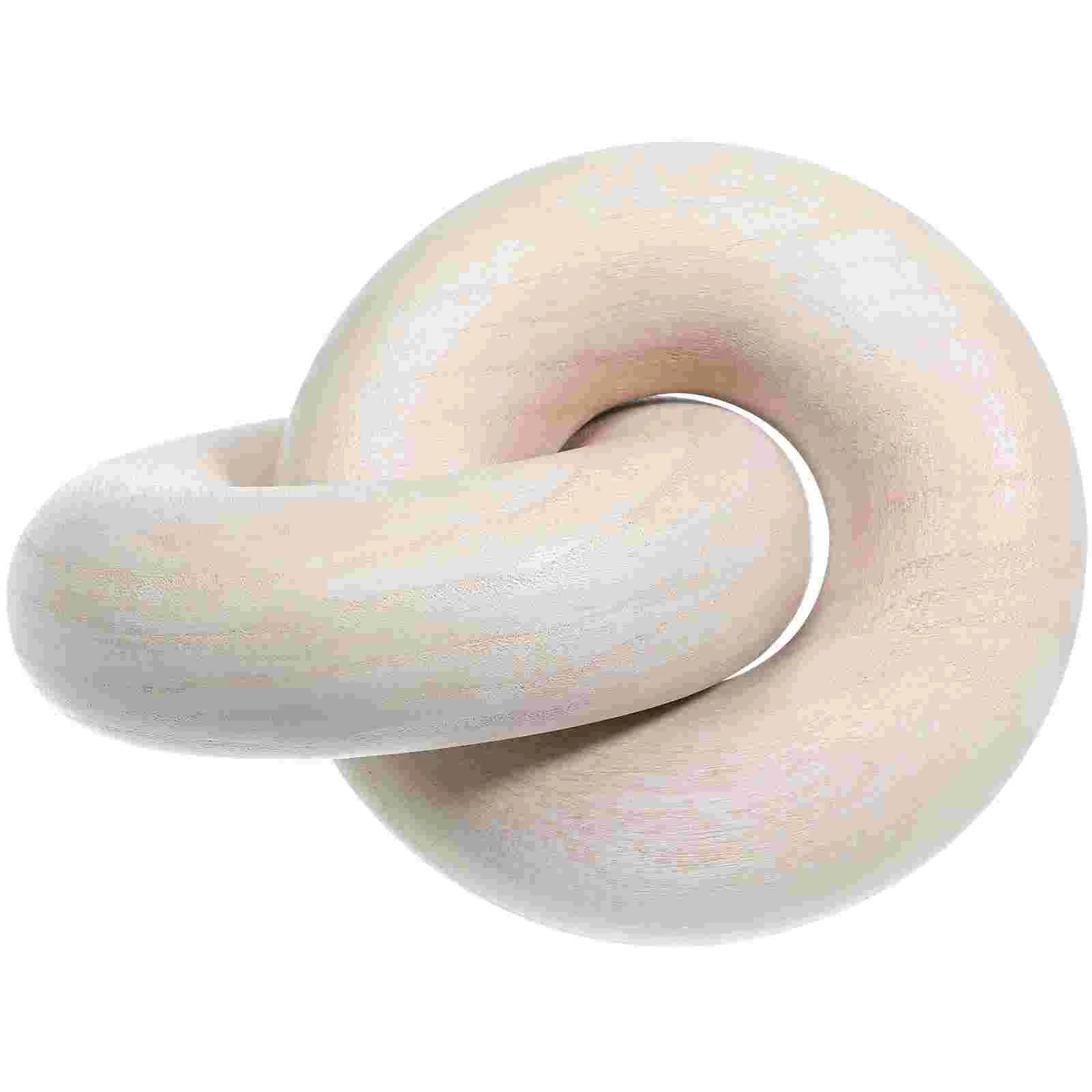 

Wooden Decorative Chain Bohemian Knot Home Farmhouse Link Boho Bookshelf Coffee Table