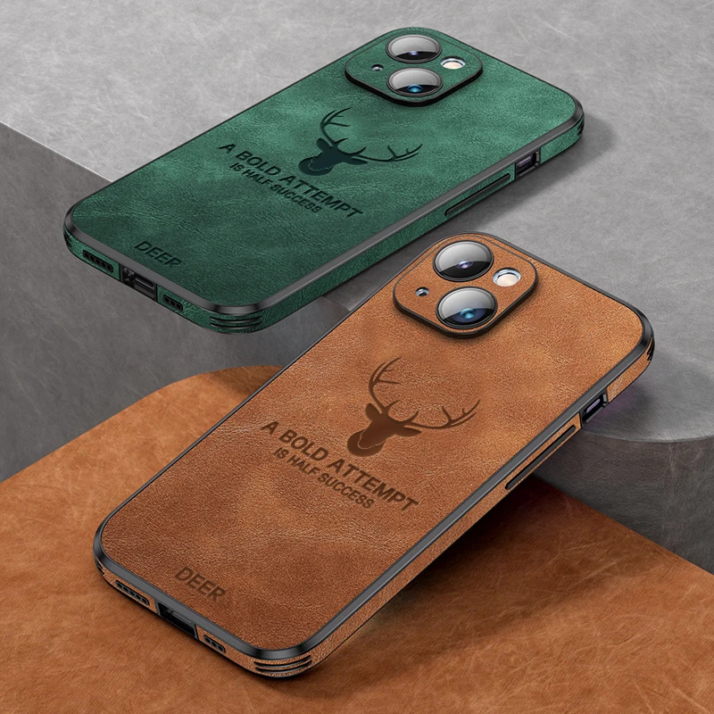 

For iPhone 15 Pro Max Case Camera Protector Leather Phone Case For iPhone 14 13 12 Pro Max Mobile Phone Cover Cellphone Funda