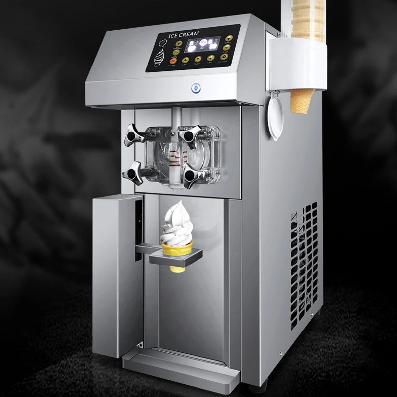 

PBOBP Soft Ice Cream Machine Commercial Ice Cream Making Machine Summer Snack Shop Cafe Desktop Ice Cream Maker