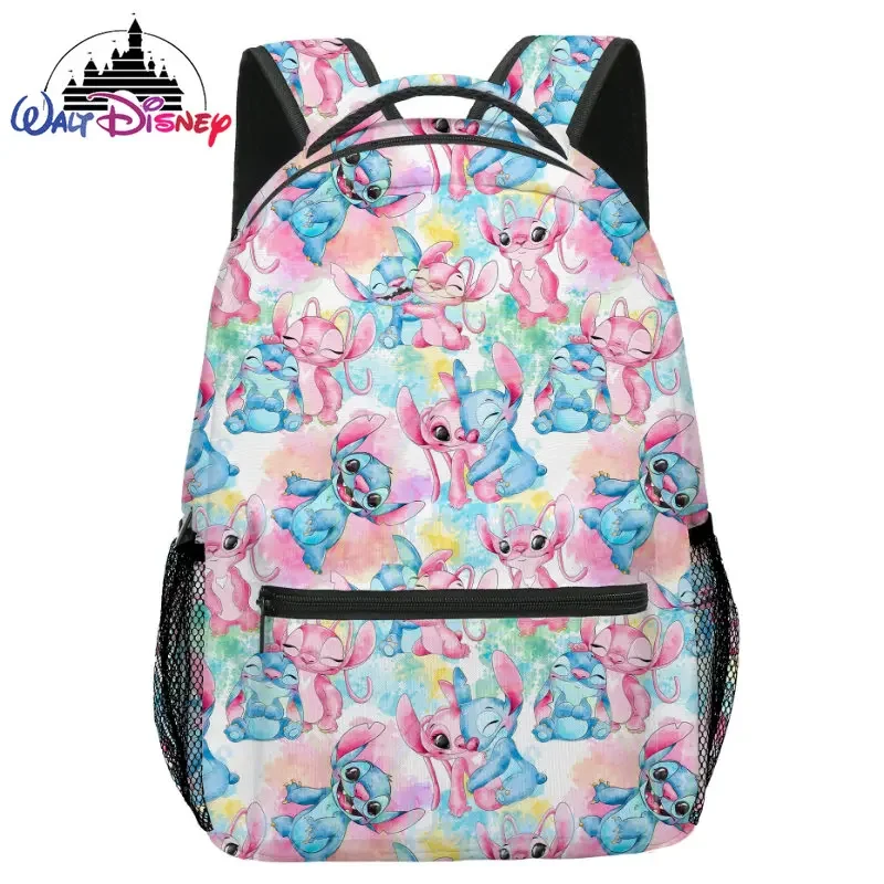 Disney Stitch New Children's Backpack Cartoon Cute Children's Schoolbag Large Capacity High Quality Fashion Girls' Backpack ninja school backpack for children 3d schoolbag cute cartoon travel school bags for teenage boys mochila