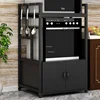 Multi-layer Wooden Kitchen Cabinets Modern Kitchen Furniture Home Floor-standing Iron Art Rack Electrical Storage Cabinet Z 2