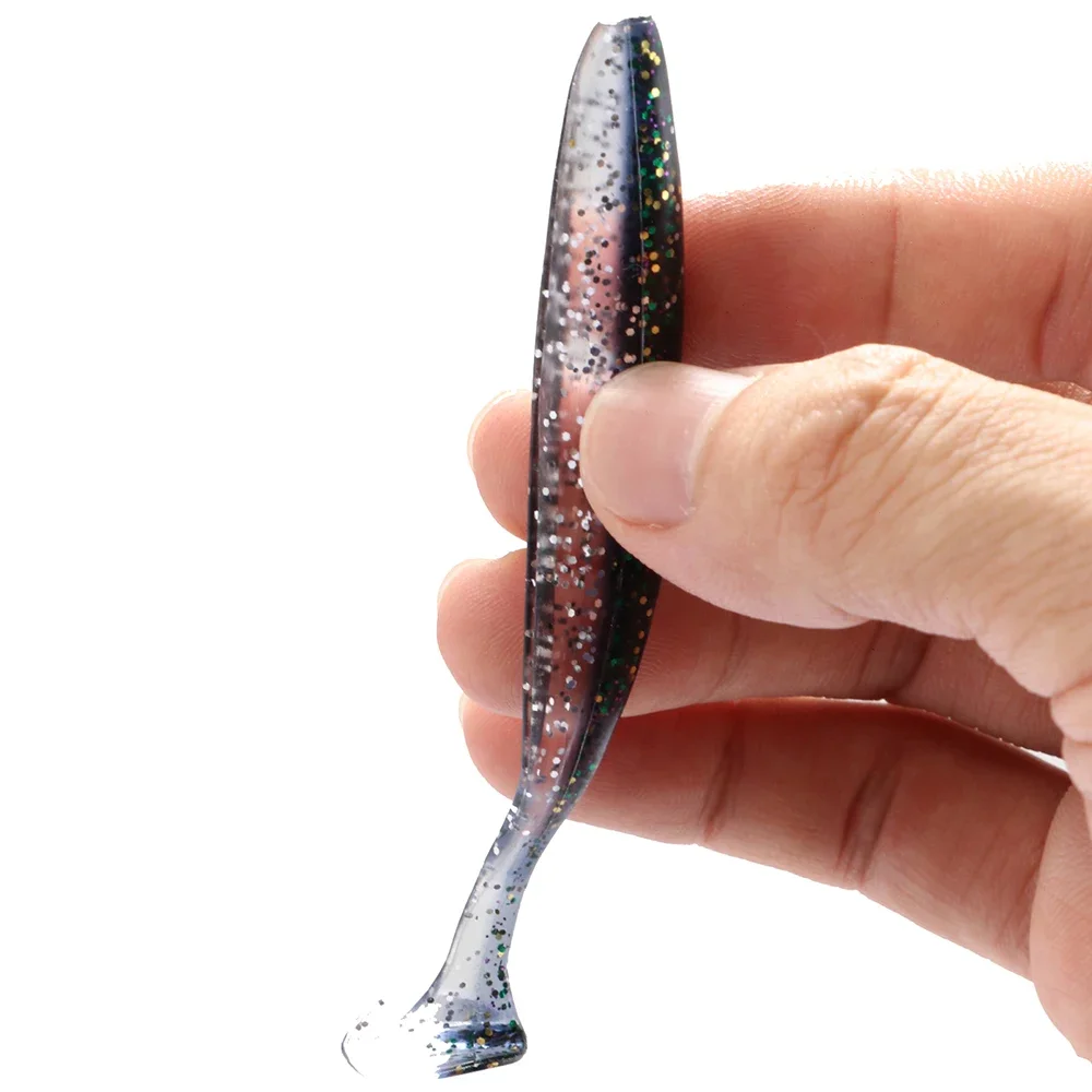 GOBAIT Weicher Köder 5,5 cm 7 cm 10 cm 12,5 cm T Schwanz Metall Jig Kopf Wurm Haken Swimbait DIY Karpfen Angelgerät Pesca Künstliche Köder – Detail 5