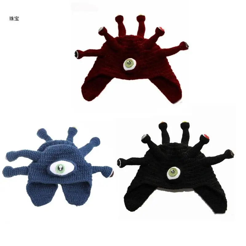 

X5QE Novelty Octopus Knitted Hat Parent-Child Woolen Hat for Christmas New Year Party