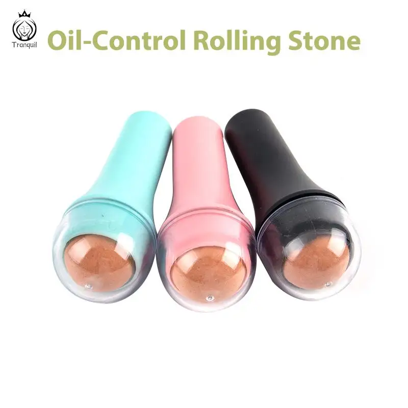 Natural Volcanic Roller Oil Control Rolling Stone Matte Makeup Face Skin Care Tool Facial Cleaning Oil Absorption Roller On Ball