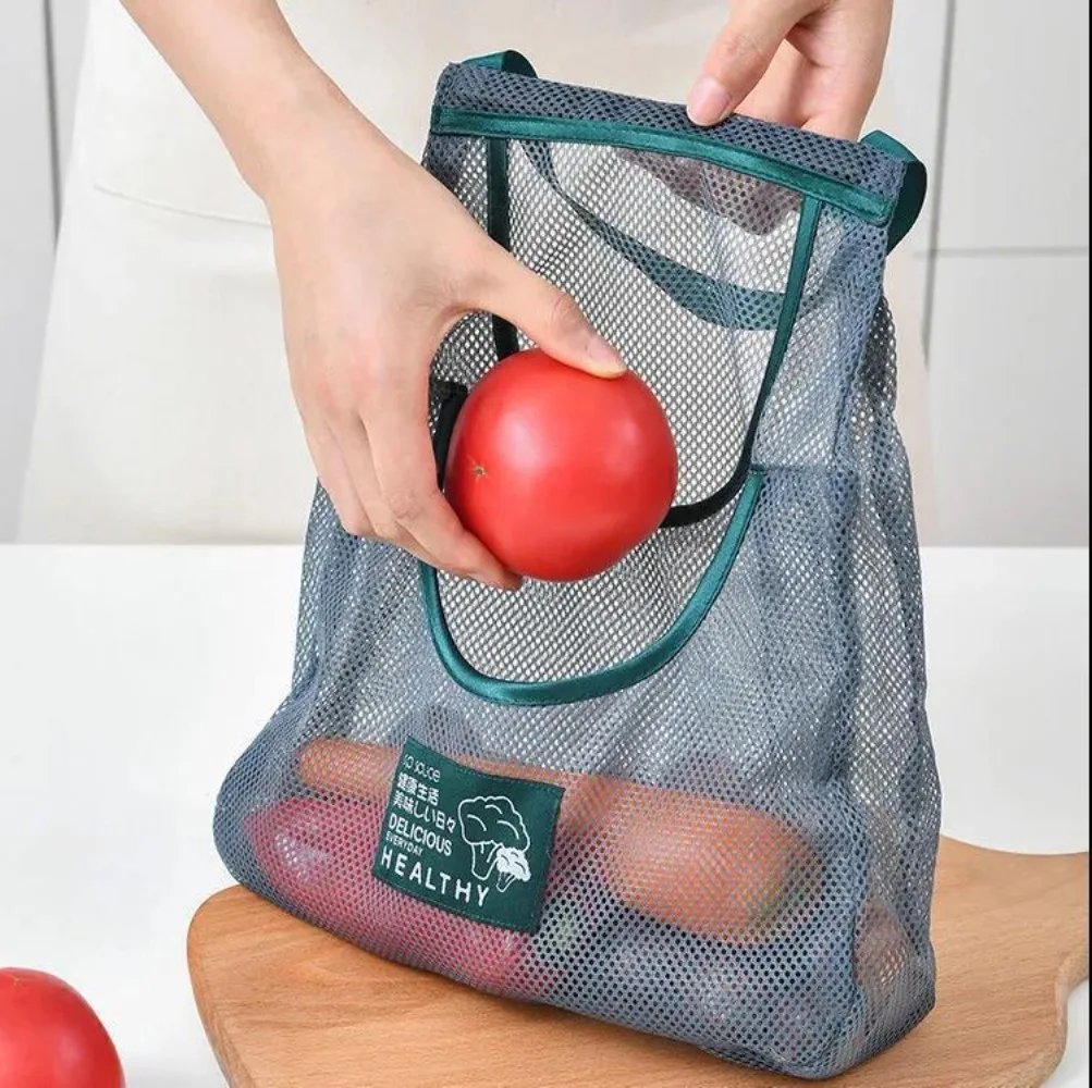 Fruit and Vegetable Storage Bag Kitchen Single and Double Layer Onion Ginger Garlic Mesh