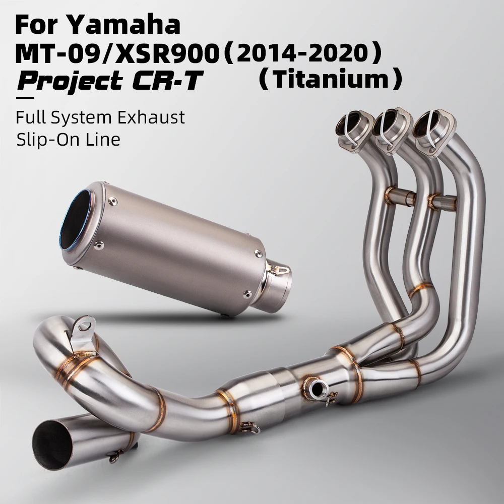 

For YAMAHA MT09 FZ09 XSR900 full Motorcycle Exhaust System Escape Slip On 51MM Donut Front Tube Link Pipe Connect Original 51MM