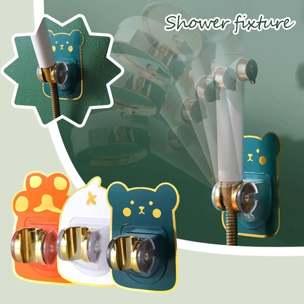 

Universal Showerhead Holder Wall Mounted Punch Free Accessories Adhesive Adjustable Shower Bathroom Household Self Bracket V5M3