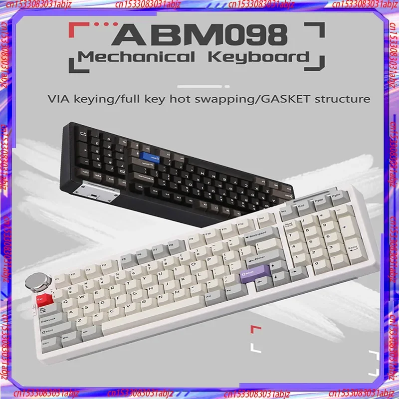 

Беспроводная клавиатура Cidoo ABM098 для третьей ложной экспертизы, механическая клавиатура с регулируемой прокладкой, Bluetooth, электронные виды спорта, RGB, Горячая вилка