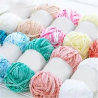1pcs 100g super soft velvet wool coarse knitted yarn material package hand-woven hat scarf cushion