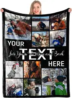 Custom Blanket With Photo Text Personalized Blanket Custom Gift Blanket Soft For Family Friends Father Mother Birthday Wedding 1