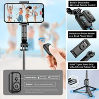 Selfie Stick for iPhone Phone 42" Extendable Selfie Stick and Tripod Stand with Bluetooth Remote for Travel Vlog Video Recording - Image 4