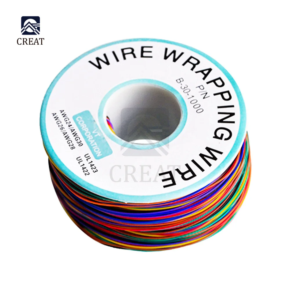 280M 30AWG OK Wire 8 color PCB soldering fly line 0.55mm Breadboard Jumper Colored Insulation Wrap cable