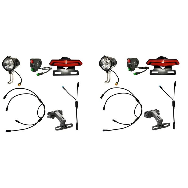 

E-Bike Waterproof Line Light Set Front And Tail Rear Lights LED Light With Horn For KT Controller JULET