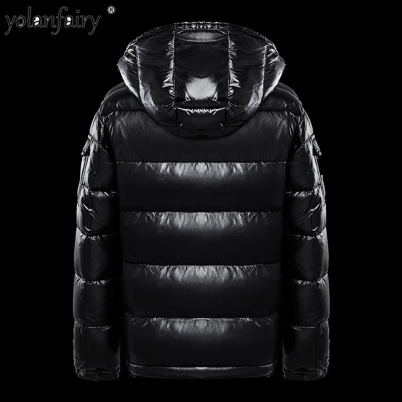 

Winter Down Jackets for Men and Women Clothing Thick Hooded Bread Jacket Men’s Black Shiny Down Coats Female Outwear Jaqueta FCY
