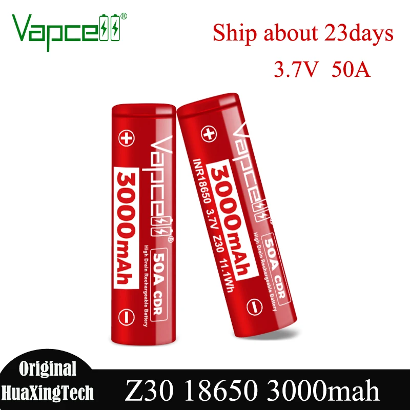 Batterie originale Vapcell Z30 18650 3000mah 50A 3.7V haute puissance  INR18650 Batteries au Lithium rechargeables pour outils domestiques jouets  - AliExpress 44