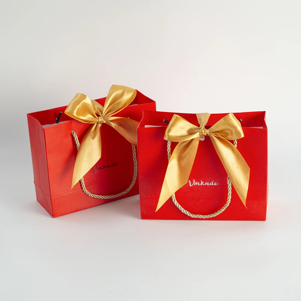 

50 см, красная свадебная бумага с ручками, Подарочный пакет с бантом, сумки для шафера, рождественские подарочные пакеты, коробки для сувениров, дня рождения
