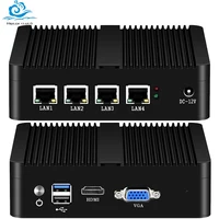 Fanless Industrial Mini PC Inter Celeron J1900 4xi225V NIC with 1xHDMI 1xVGA 2xUSB Support Windows10 LINUX Pfsense Computer 1