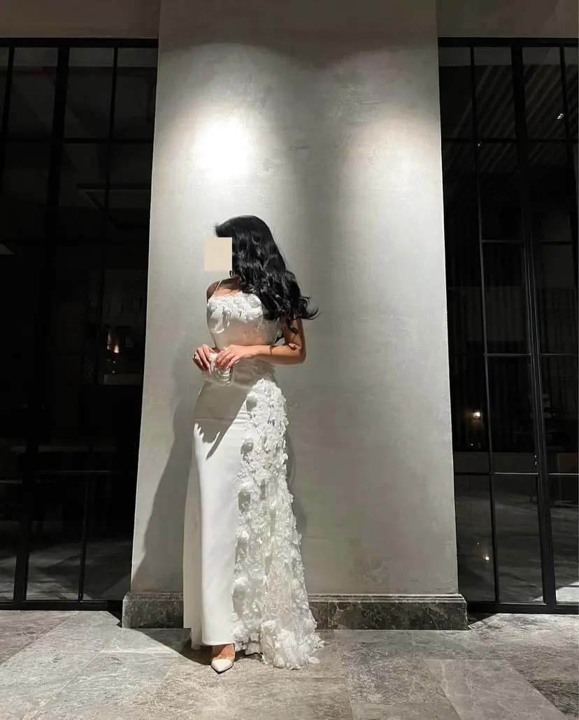 

Роскошные Официальные Женские вечерние платья из Саудовской Аравии, черное пикантное платье на молнии с 3D цветами, платье для выпускного вечера, платья для свадебной вечеринки