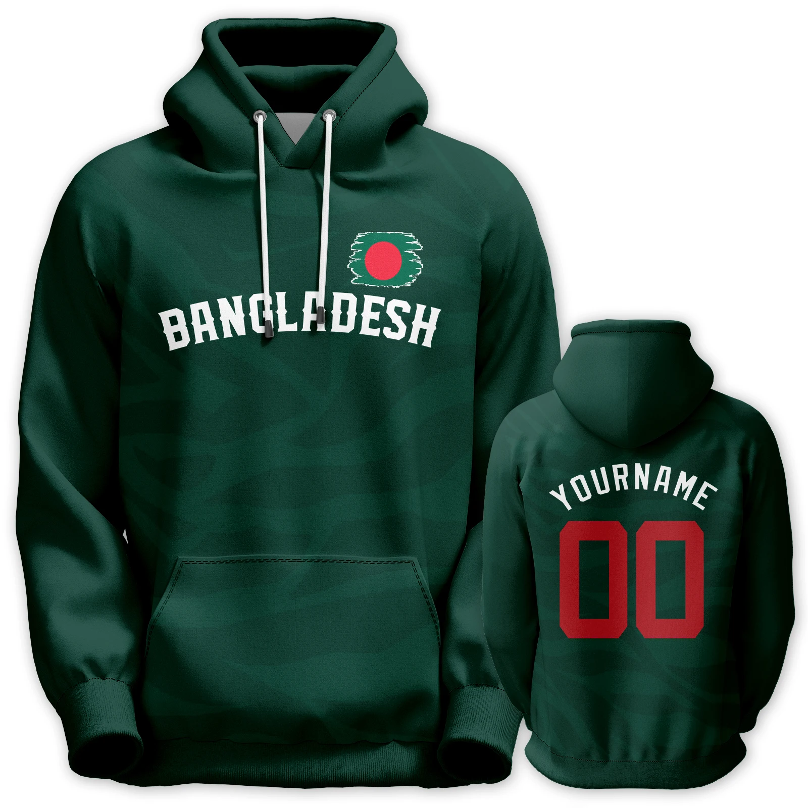 Bangladesh Basketball Hoodie Name Number Team Sportswear Men Women Youth Hooded Pullover Tracksuit Fans Gift S-5XL