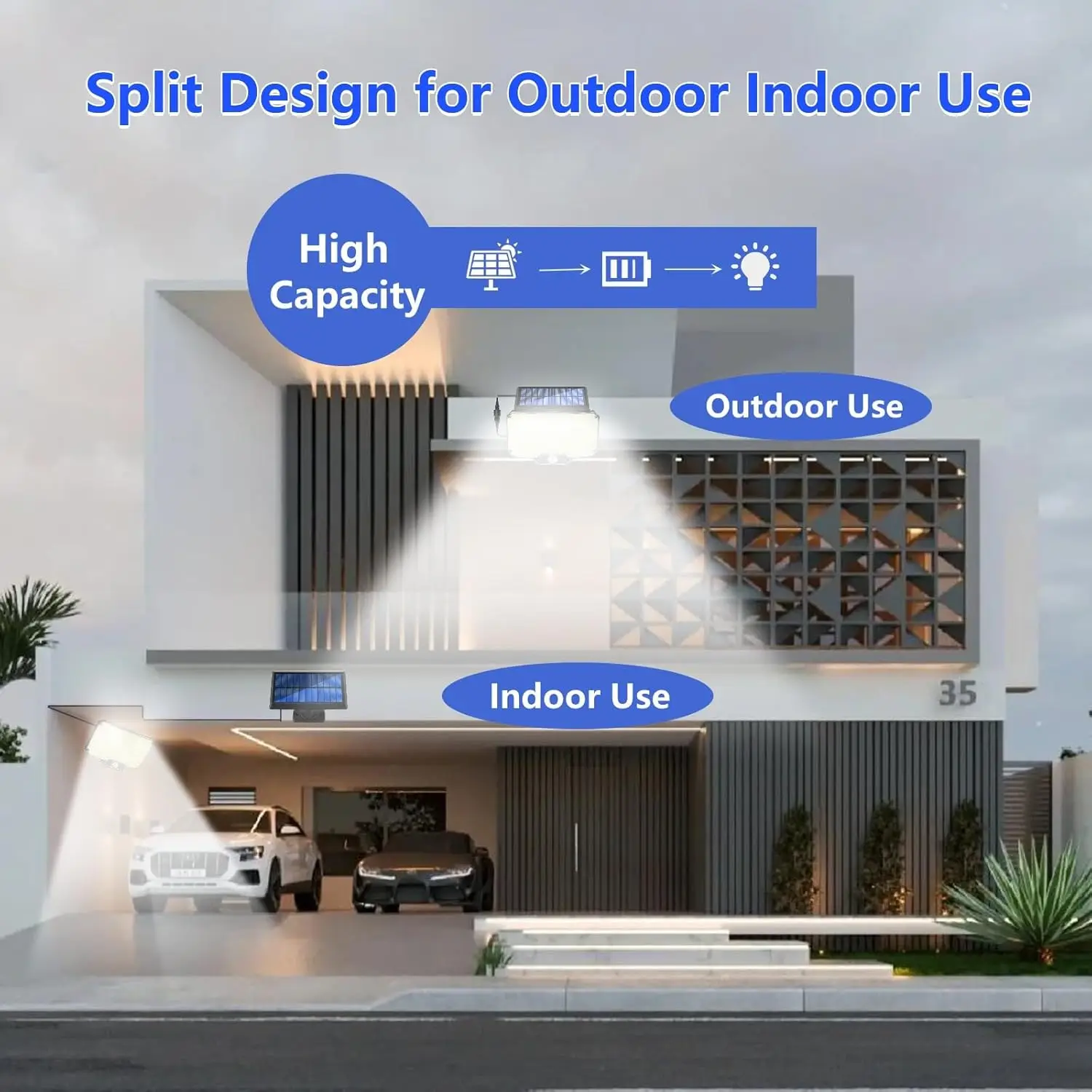 Outdoor 234 LED Solar Lights 3Mode Motion Sensor Flood Lights Wall Lamp with Rem