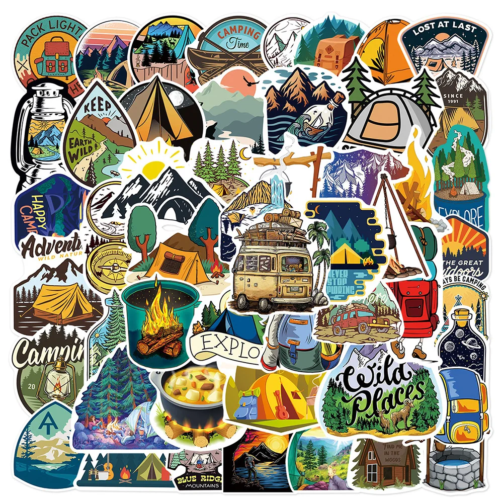 

10/30/50pcs Anime Cartoon Outdoor Hiking Camping Stickers Waterproof Decal Skateboard Car Laptop Luggage Motorcycle Cool Sticker
