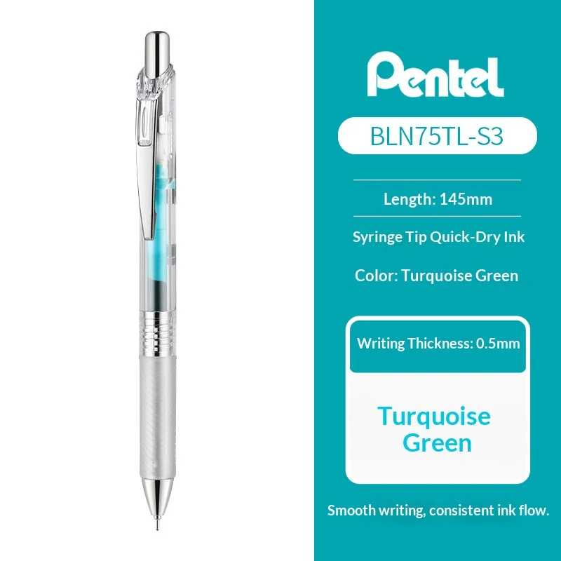 Vibrant Retractable Gel Pen with Quick-Dry Ink and Clear Barrel