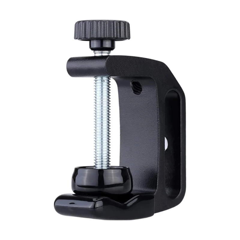 

Photography C Clamp Adjustable Aluminum Alloy Clamp for Desktop Mount Camera Hot Shoe with 1/4” Thread for DSLR Camera
