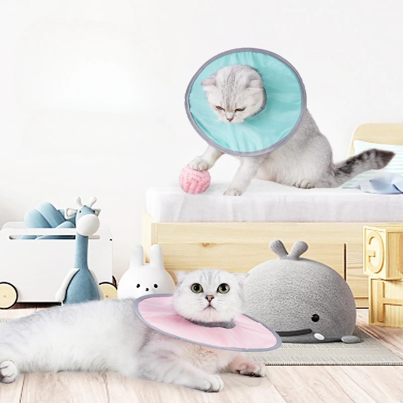 

Adjustable Cat Cone Collar Cat Recovery Collar Cat After Surgery Wound Healing Cat Neck Cone Elizabethan Collar for Cat Kitten