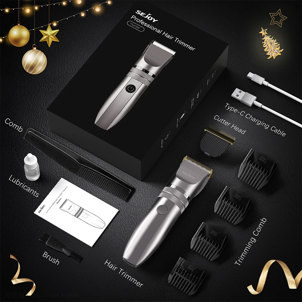 SEJOY Hair Trimmer for Men Hair Clippers for Barbers  Electric Trimmer Rechargeable Cordless Shaver (OiI Not Included)） 6