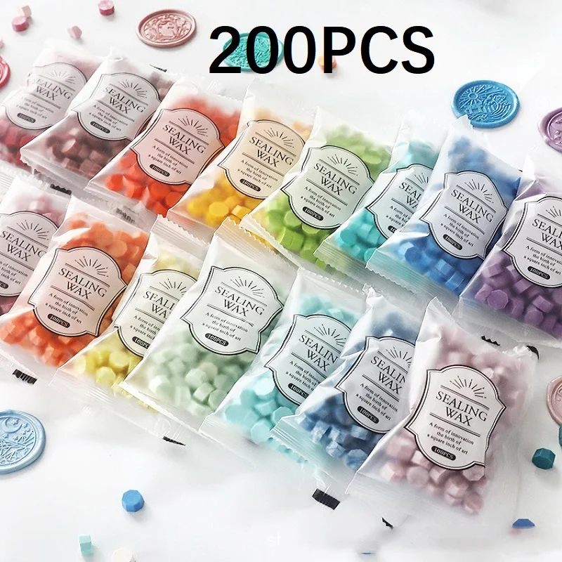 200 Pcs Wax Seal Beads Wax Seal Stamp Sealing Wax for Seals Waxs Lacres Decoration Wedding Birthday Stamp Scrapbook Material