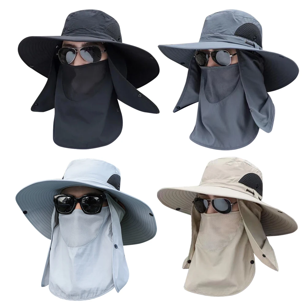 Chapeau De Pêche Pliable Homme/Femme – Large Bord + Cagoule – Protection Solaire