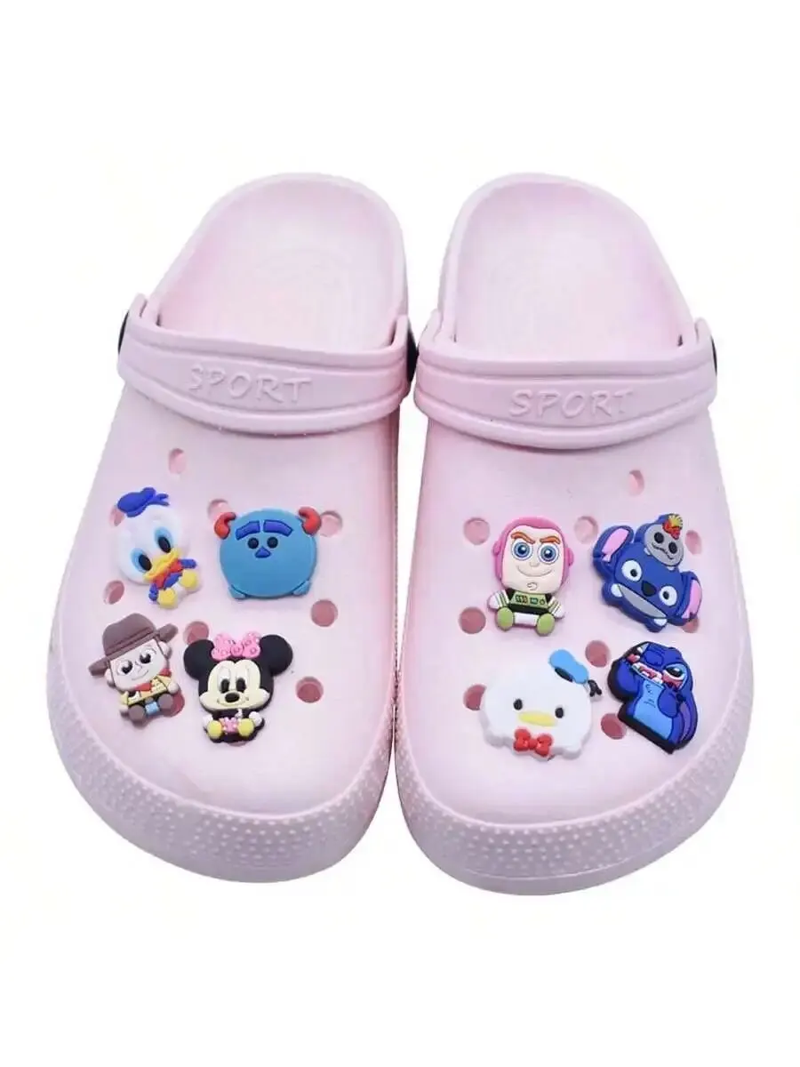 MINISO 25pcs Disney Characters Shoe Decorations Accessories Charms for Clogs Bogg Bag Bubble Slides Sandals