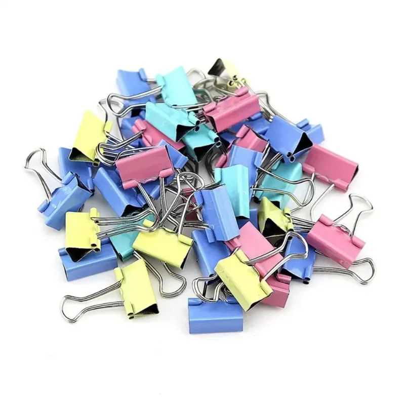 40/60Pcs Metal paper clip 15mm color paper clip used for books stationery school office supplies