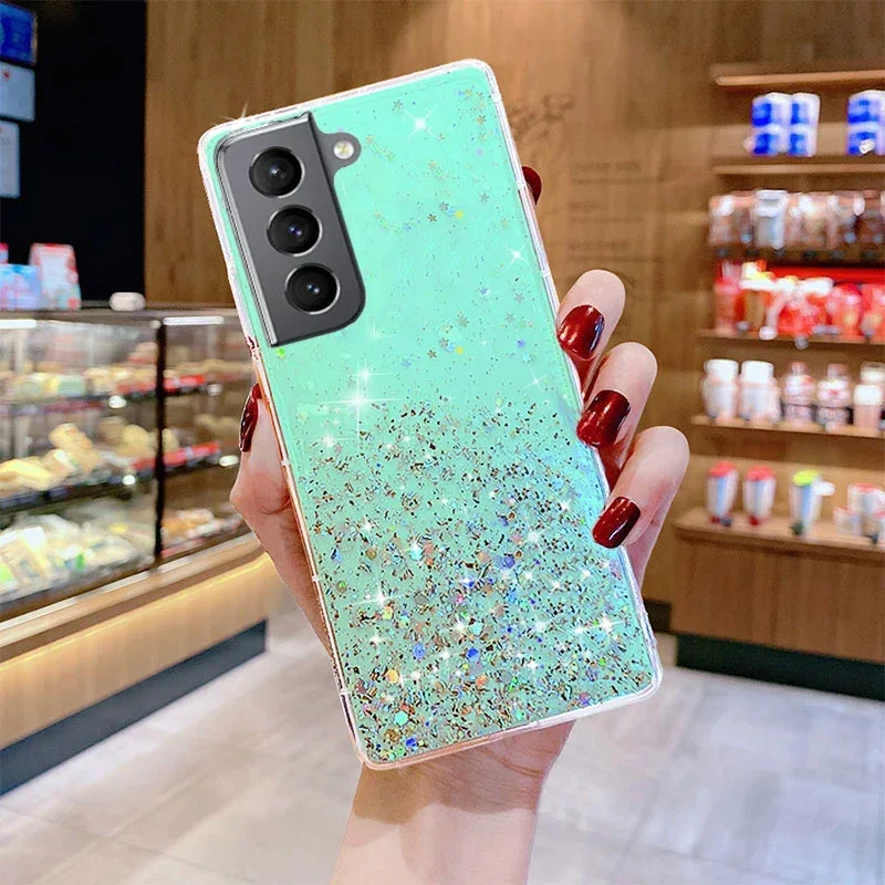 Luxury Fashion Glitter Case For Samsung Galaxy A15 A05S A05 A35 A55 M34 M14 M53 M33 S23 S24 Plus Ultra Soft Crystal Bling Cover 3