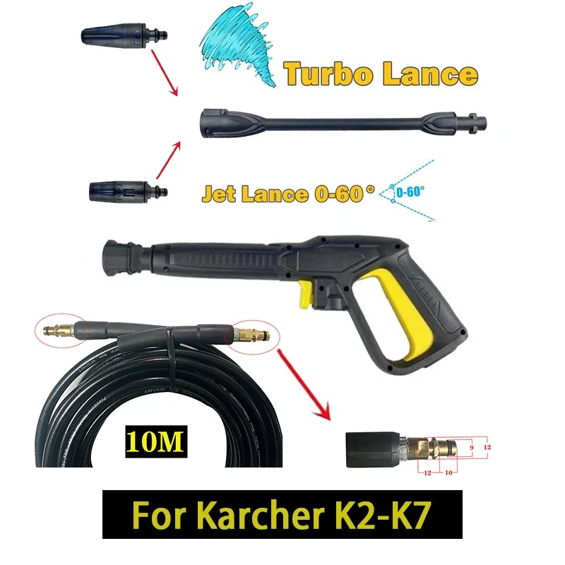 Pistola Per Idropulitrice Ad Alta Pressione Per Karcher K2 K3 K4 K5 K6 K7 Lavaggio Auto Pulizia Lancia A Spruzzo D'Acqua Pistola Di Ricambio Pistola B