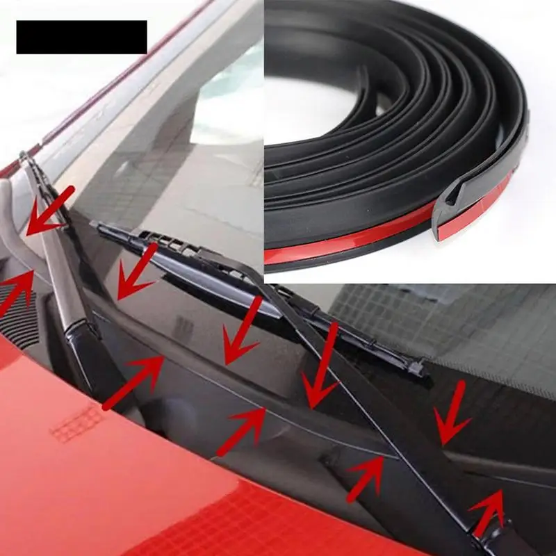 car Windshield Rubber Seal Automotive Trim H-Shape Weather Stripping Front Rear Windscreen Trim Strips Sealing Fits SUVs Pickups