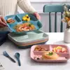 1Pc Diet Portion Control Tray For Portioned Eating PP Dinner Plate For Portion Control Diet Portion Control Plate 1