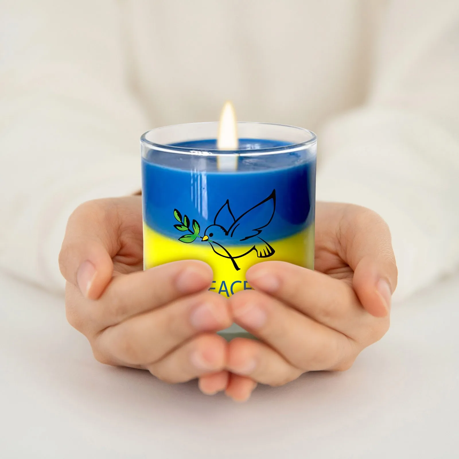 Ukrainian Candles Ukrainian Flag Peace Pigeon Candle Ukrainian Candle