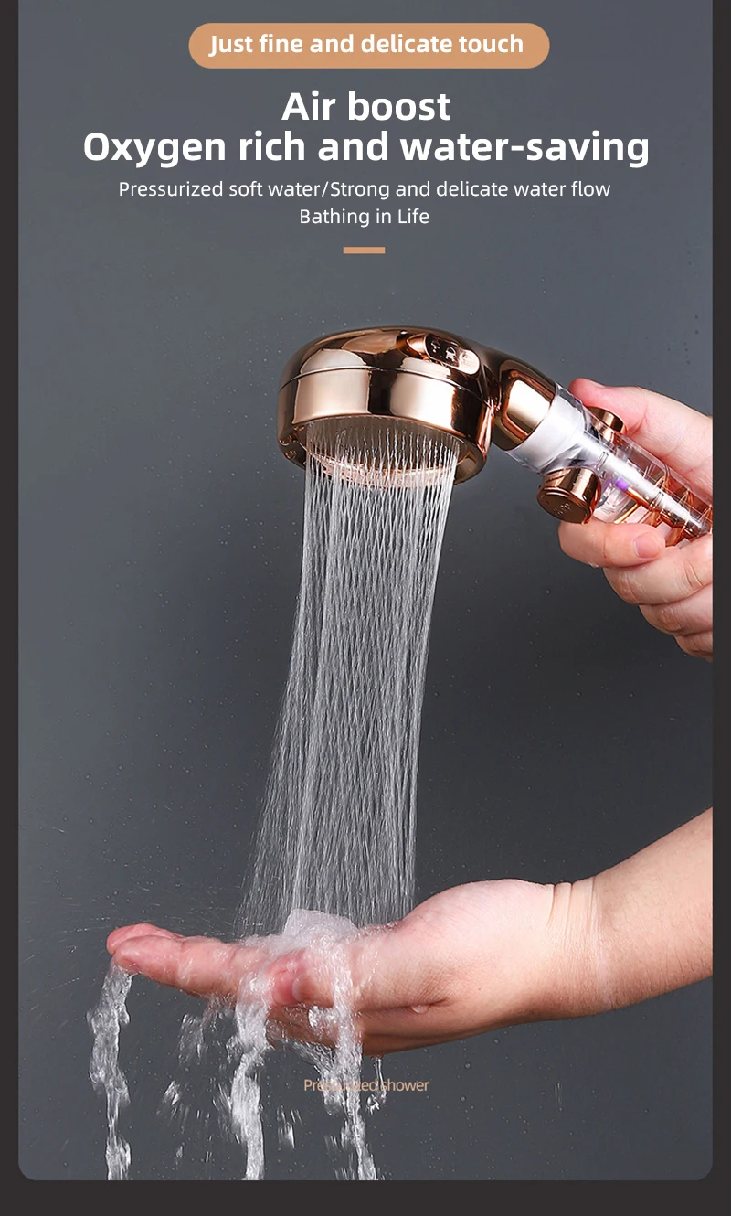 pommeau de douche turbocompressé trois buse de douche accessoire de rêve