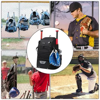 Bat Bags Baseball Baseball & Softball Equipment Bag Lightweight Waterproof Equipment Bag For Youth And Adults Teeball Gear 5