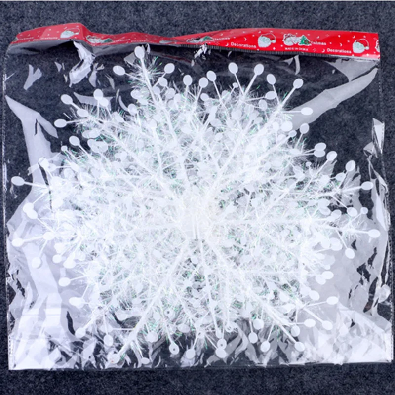(6pcs/pack) Artificial Snowflake Decor Christmas Tree Decorations For Home Festival Decoration Gift Handmade DIY