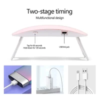 LULAA Mini Mouse Gel Nails Polish Drying Lamp USB Nail Phototherapy Machine Professional Manicure Tool Salon Equipment 2