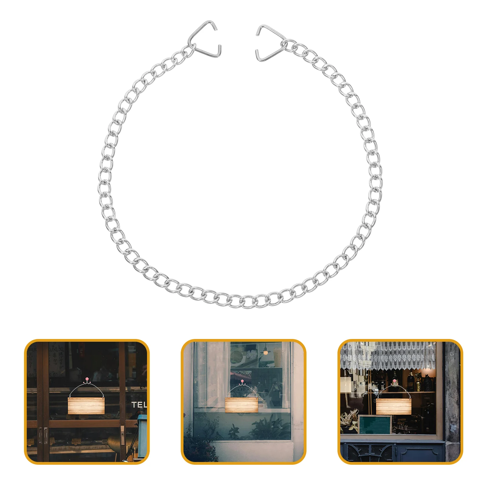 10 Pcs House Plate Hanging Chain for Plants Ornament Billboards Chains Number Tag Stainless Steel Bird Feeders Chalkboards