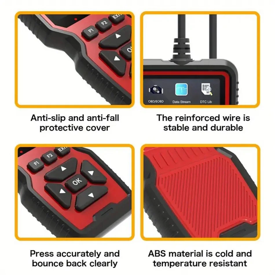 Outil de lecteur de code de diagnostic OBDII de mécanicien de scanner de données en direct pour moteur de contrôle Uellow