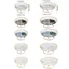 Modern Single Tier Metal Iron Wire Fruit Basket Stylish Sturdy Round Fruit-Bowl Large Capacity Fruit Tray Bread 6