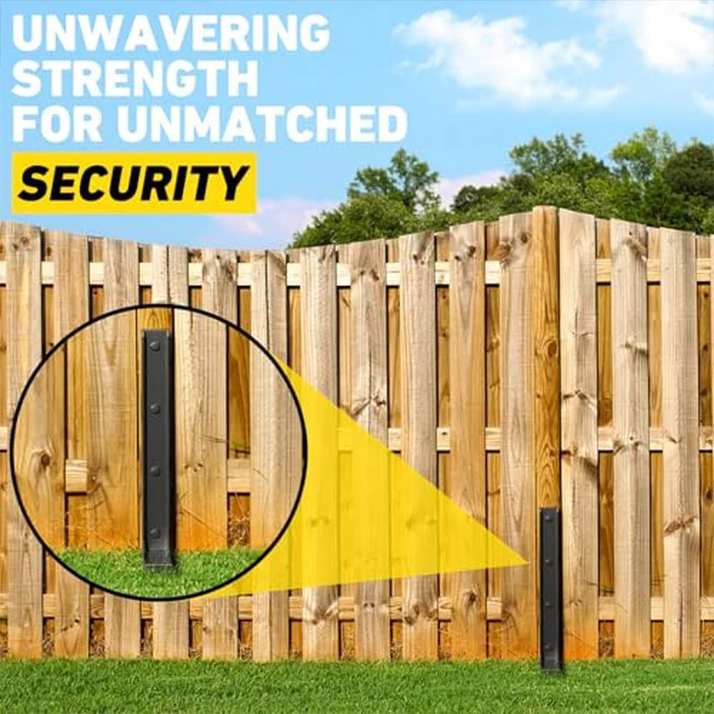 Carbon Steel Solid Wood Pillar Repair Anchor Thickened Fence Pillar Support System Thickened Fence