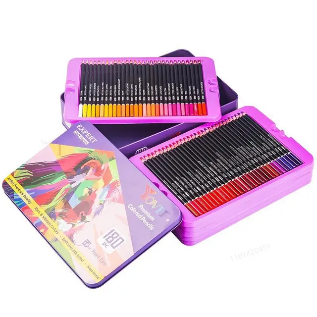 KALOUR 180 Colors Professional Colored Pencils Set Fine Art Drawing Non-toxic Oil Pencils Set for Sketching Coloring Pencil 6