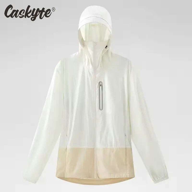 CASKYTE 여성용 남성용 방수 안티 UV 윈드 브레이커 캠핑 등산 사이클링 하이킹 자켓 유니섹스 퀵 드라이 썬 프로텍션 코트