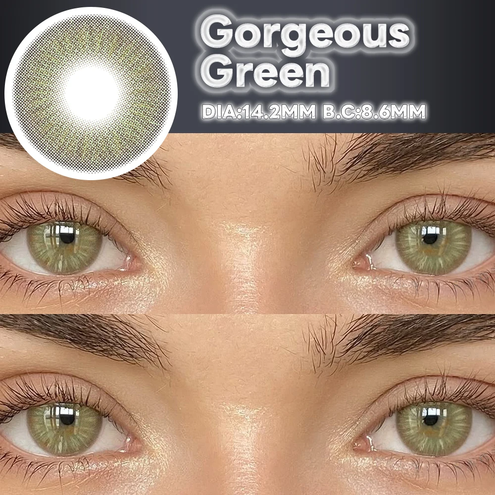 Vibrant Colorful Contact Lenses - Beauty Green, Fashion Blue, and Natural Brown Tones