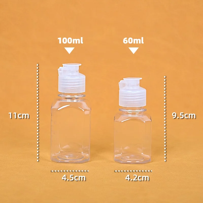 60ml/100ml Paint Mixing Square Bottle W/scale Transparent Empty Bottle Pigment Storage Container for Model Hobby DIY Tools model tools